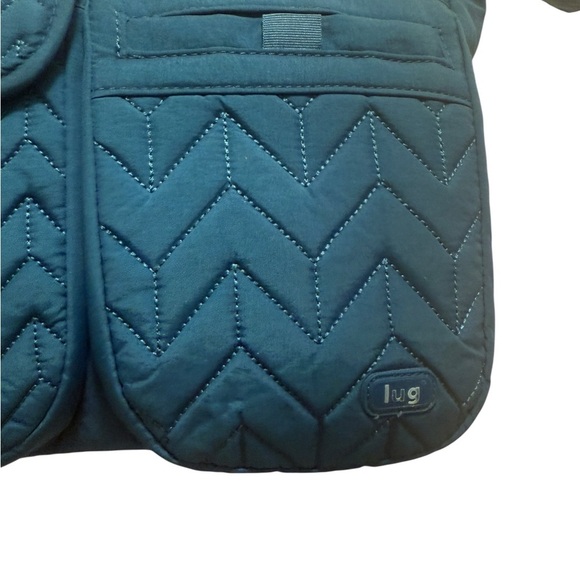 LUG Purple Streetcar Short Travel Diaper Purse Tote Shoulder Quilted Baby Bag - Picture 5 of 13